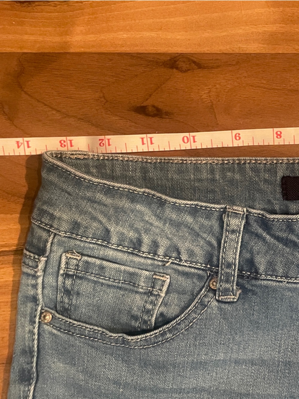 WAX Size 7 Ripped Distressed High-Rise Skinny Women's Light Blue Jeans - Picture 14 of 16